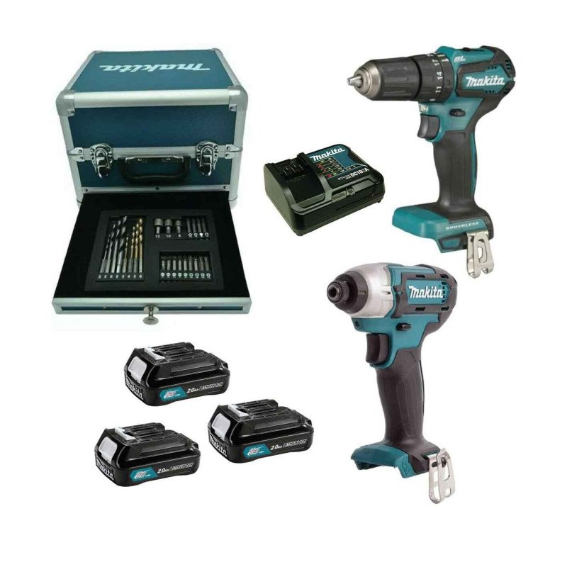 MAKITA CLX228SAX2 KIT AVVITATORI PERCUSSIONE E IMPULSI 12V - Mondoferramenta