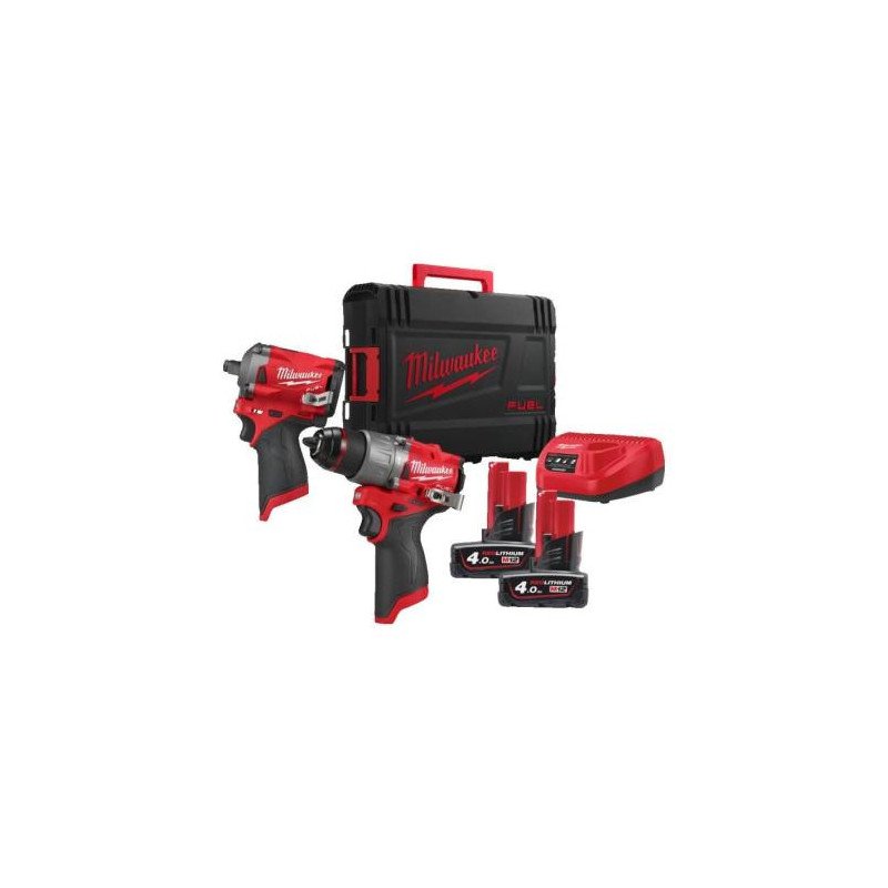 KIT TRAPANO PERCUSSORE+AVV.IMPULSI 1/2 (12V) M12 FPP2H2-402X 4933492512 - Mondoferramenta