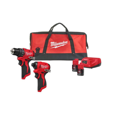 KIT TRAPANO PERCUSSORE+AVV.IMPULSI (12V) M12 BPP2B-421C 4933443497